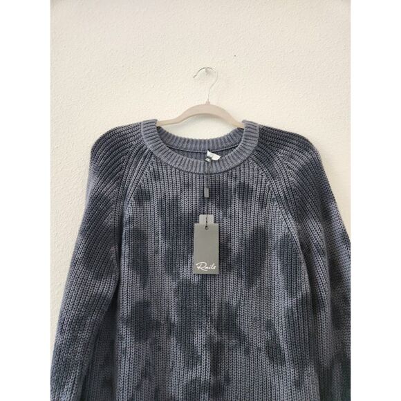 Rails - Navy Blue & Onyx Black Tie-Dye Crewneck Sweater | Size S‎ - Picture 3 of 6